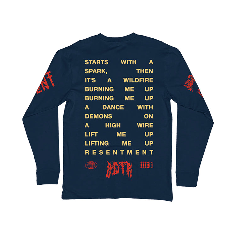 Resentment Long Sleeve Tee (Navy)