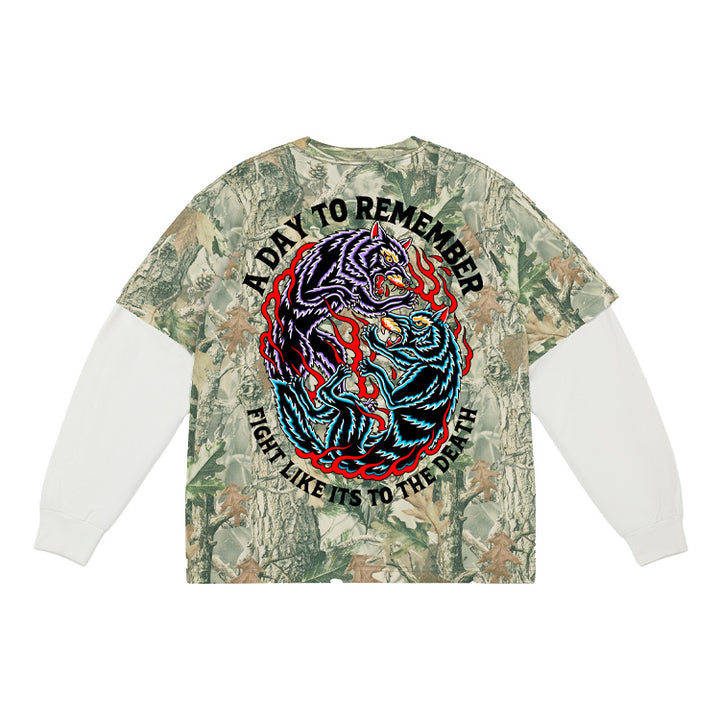 Wolves Camo Long Sleeve Tee